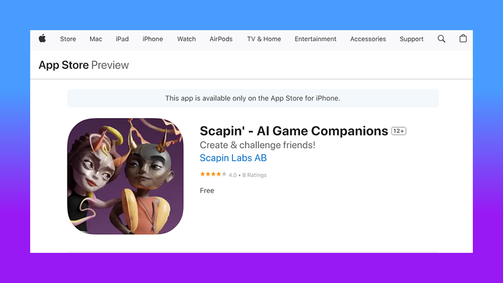 Scapin' - AI Game Companions