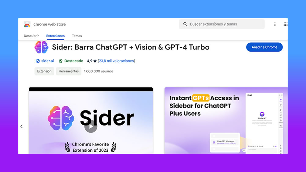 Sider AI extension