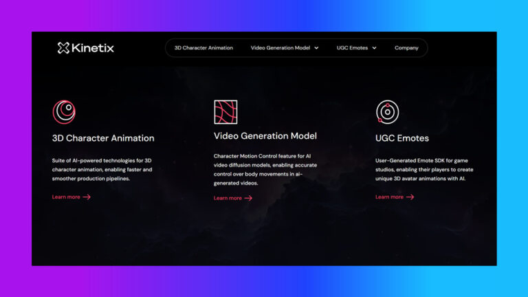 Kinetix: Revolutionizing 3D Animation with AI