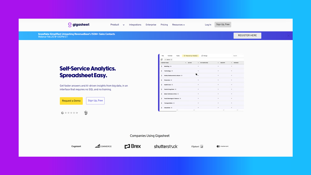 Gigasheet: The Ultimate No-Code Big Data Spreadsheet Platform
